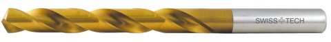 Wiertło 10,50 mm kręte z chwytem walcowym HSS pokryte TiN; SWT-125-0105A SwissTech Wiertło 10,50 mm kręte z chwytem walcowym HSS pokryte TiN; SWT-125-0105A SwissTech