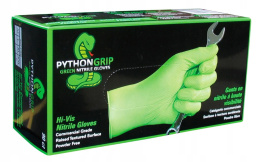 Rękawice nitrylowe PYTHON GRIP rozm. XL 100 szt./pud. zielone