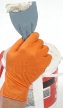 Rękawice nitrylowe, pud. pomarańczowe L, 55/60/ORANGE/L TIGER GRIP 100szt.