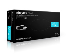Rękawice medyczne nitrylowe Nitrylex PF Black czarne rozm. M 100szt.