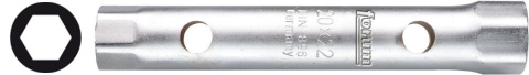 Klucz rurkowy dwustronny 10 x 11 mm chromowany z bezszwowej rury stalowej; 42 40317 019 Forum