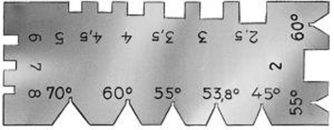 Sprawdzian do zarysu gwintów 55, 60mm 42 52502 090 Forum