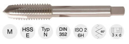 Gwintownik M4 krótki, do otworów przelotowych HSS-E, DIN 352; 42 14401 016 Forum