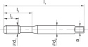 Gwintownik DIN-371-C M2,5 ISO2(6H) R40 HSSE-PM 800 C4-511101-0025 FANAR