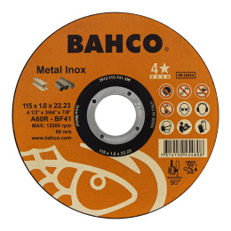 TARCZA DO CIĘCIA 115x1.0x22 METAL INOX BAHCO