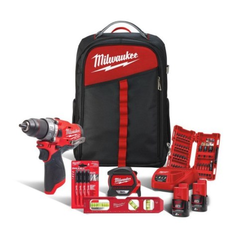 ZESTAW M12FPD+C12C+2x2.0AH+BITY+MARKERY+POZIOMICA+MIARA+PLECAK 4933471382 MILWAUKEE ZESTAW M12FPD+C12C+2x2.0AH+BITY+MARKERY+POZIOMICA+MIARA+PLECAK 4933471382 MILWAUKEE