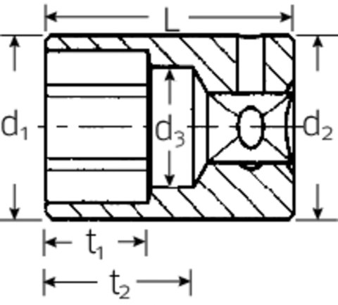 Nasadka 1/4" 3,5mm, 6-kątna, krótka 01010035 Stahlwille Nasadka 1/4" 3,5mm, 6-kątna, krótka 01010035 Stahlwille