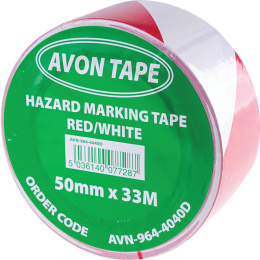 Taśma czerwono-biała ostrzegawczo-oznaczeniowa 50mm x 33m AVN9644040D Avon