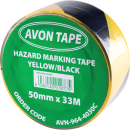 Taśma żółto-czarna ostrzegawczo-oznaczeniowa 50mm x 33m AVN9644030C Avon