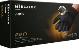 Rękawice ochronne MERCATOR gogrip czarne rozm. XL opak. 50szt.