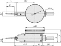 Czujnik dźwigniowo-zębaty, typ poziomy 0,14mm, 0,001mm, tuleja 8mm; 513-401-10E Mitutoyo