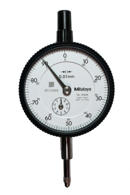Czujnik zegarowy, ścianka tylna bez ucha, typ ISO 10mm, 0,01mm; 2046AB Mitutoyo