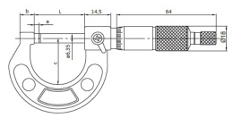Mikrometr zewnętrzny 0-25/0,01mm; dokładność ±0,002mm; skok 0,5mm; 103-137 Mitutoyo
