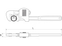 Klucz do rur typu Stilson 185mm; 361-8 Bahco