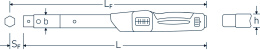 Klucz dynamometryczny 10-50Nm 730N/5 MANOSKOP 9x12mm z podwójną skalą 50181005 Stahlwille