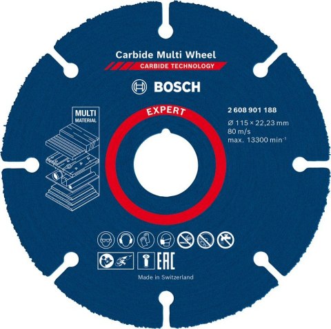 TARCZA UNIWERSALNA EXPERT CARBIDE MULTI WHEEL CMW 115*22MM BOSCH