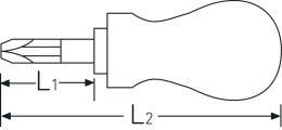 Wkrętak krzyżowy PH2 DRALL krótki 47341002 Stahlwille