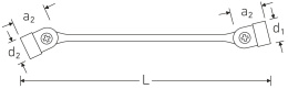 Zestaw kluczy dwustronnych przegubowych FLEXI 29/7; 8x9-20x22mm 96430101 Stahlwille