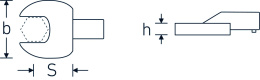 Końcówka wtykowa płaska 22x28mm 24mm do kluczy dynamometrycznych 58211024 Stahlwille