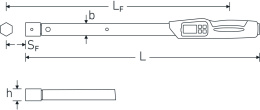 Klucz dynamometryczny serwisowy MANOSKOP® elektroniczno-mechaniczny 40-400Nm (30-300ft.lb) 14x18mm 96501740 Stahlwille