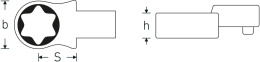 Końcówka oczkowa TORX E10 do kluczy dynamometrycznych 9x12mm 58291010 Stahlwille