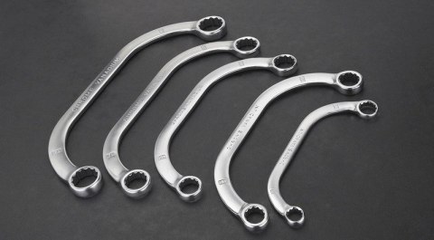 KOMPLET KLUCZY OCZKOWYCH WYGIĘTYCH 9-22MM 5SZT. NEO KOMPLET KLUCZY OCZKOWYCH WYGIĘTYCH 9-22MM 5SZT. NEO