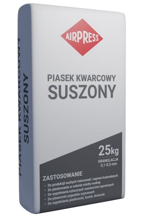 PIASEK KWARCOWY SUSZONY 25KG 0.5-1.0MM 45365 AIRPRESS PIASEK KWARCOWY SUSZONY 25KG 0.5-1.0MM 45365 AIRPRESS
