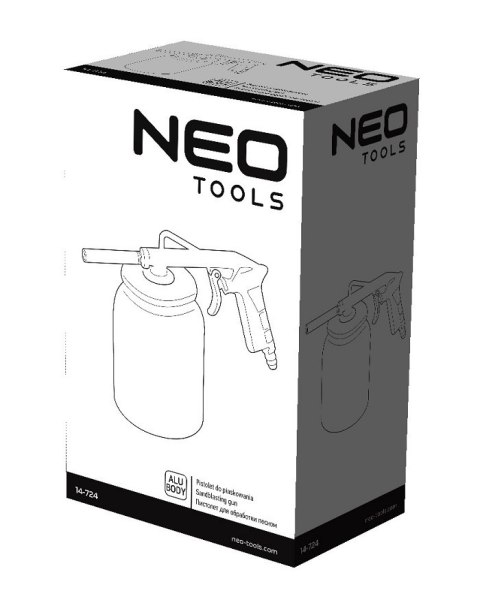 PISTOLET DO PIASKOWANIA ZE ZBIORNIKIEM 750CM3 14-724 NEO PISTOLET DO PIASKOWANIA ZE ZBIORNIKIEM 750CM3 14-724 NEO