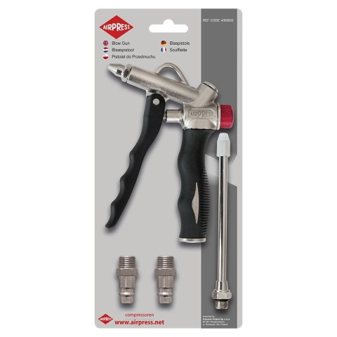 PISTOLET DO PRZEDMUCHU Z REGULACJĄ + 2 KOŃCÓWKI 4300003 AIRPRESS PISTOLET DO PRZEDMUCHU Z REGULACJĄ + 2 KOŃCÓWKI 4300003 AIRPRESS