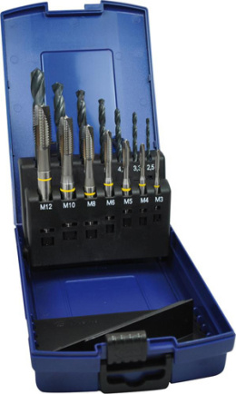 Zestaw gwintowników maszynowych D371B DL HSSE M3-M12 + wiertła 2,5-10,2mm; 42 14404 143 Forum