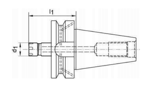 Miniaturowa oprawka do tulejek zaciskowych JISB6339ADB, BT40-ER11M; 42 16412 005 Forum