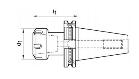 Oprawka do tulejek zaciskowych DIN69871ADB SK50 ER16 A160; 42 16411 542 Forum
