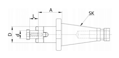 Trzpień frezarski uniwersalny do nasadzania głowicy SK40-32; 42 16418 615 Forum
