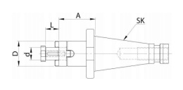 Trzpień frezarski uniwersalny do nasadzania głowicy SK50-16; 42 16418 625 Forum