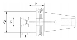 Uchwyt do głowic frezarskich DIN69871AD SK50 16mm; 42 16408 715 Forum