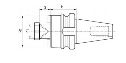 Uchwyt do głowic frezarskich JISB6339AD, krótki BT50-27mm; 42 16408 821 Forum