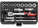 ZESTAW NARZĘDZIOWY 1/4", 3/8" 34 CZĘŚCI YT-38700 YATO